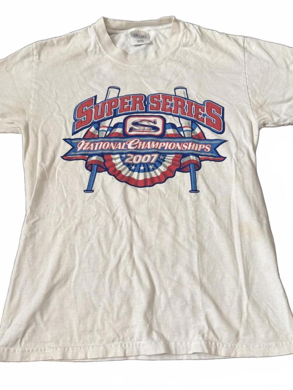 Super Series National Championships 2007 Baseball Tee White Port & Company